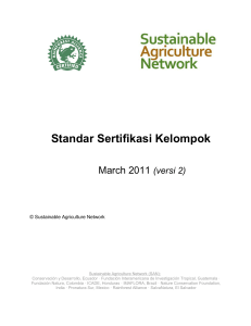 Standar Sertifikasi Kelompok - Sustainable Agriculture Training