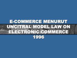 e-commerce menurut uncitral model law on electronic commerce 1996