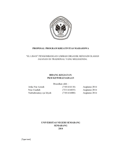 PROPOSAL PROGRAM KREATIVITAS MAHASISWA “EL LISAN