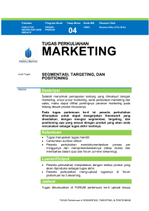 Tugas Marketing [TM4]. - Universitas Mercu Buana