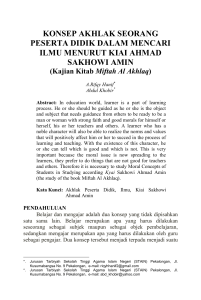 konsep akhlak seorang peserta didik dalam mencari ilmu menurut