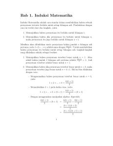 Bab 1. Induksi Matematika