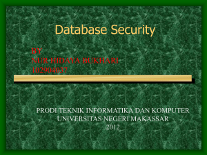Keamanan Basis Data - Mengenal Teknologi Sistem Informasi