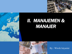 ii. manajemen dan manajer