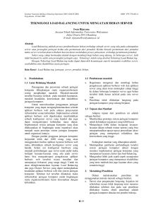 teknologi load balancing untuk mengatasi beban server