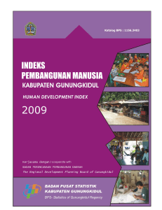 indeks pembangunan manusia kabupaten gunungkidul (human