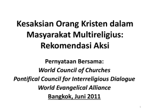 Rekomendasi Aksi - Kementerian Agama Provinsi Sulawesi Utara