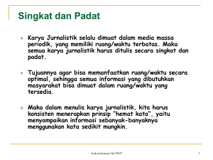 Bahasa Indonesia Jurnalistik Pertemuan 6