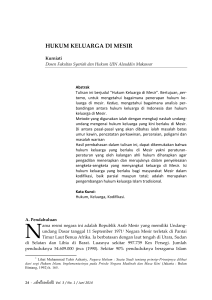 hukum keluarga di mesir - e-Journal UIN Alauddin Makassar