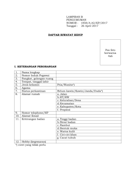 Format Daftar usul mutasi, Promosi dan lain sebagainya