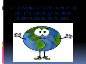 the history of development of earth`s surface