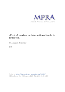 effect of tourism on international trade in Indonesia
