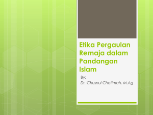 Etika Pergaulan Remaja dalam Pandangan Islam