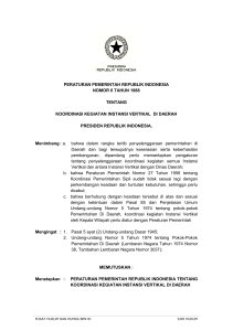 peraturan pemerintah republik indonesia nomor 6 tahun 1988