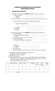 formulir permohonan izin prinsip penanaman modal