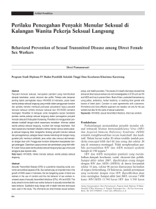 Perilaku Pencegahan Penyakit Menular Seksual di Kalangan