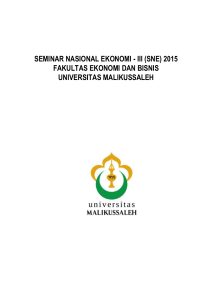 seminar nasional ekonomi (sne) 2015