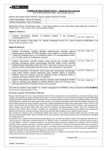 Non - Individual FATCA Declaration Form