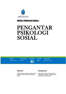 Sejarah Psikologi Sosial - Universitas Mercu Buana