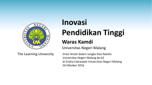 Inovasi Pendidikan Tinggi - Universitas Negeri Malang