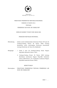 peraturan pemerintah republik indonesia nomor 33 tahun 2012