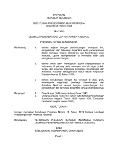 PRESIDEN REPUBLIK INDONESIA <COMP NAME=bentuk