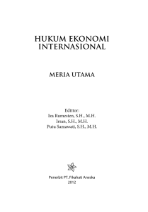 hukum ekonomi internasional - ePrints Sriwijaya University