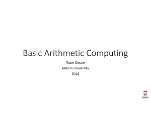 Basic Arithmetic Computing