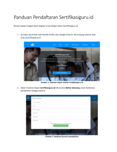 Panduan Pendaftaran Sertifikasiguru.id