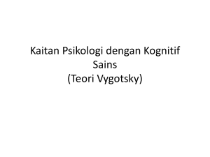 Kaitan Psikologi dengan Kognitif Sains (Teori Vygotsky).