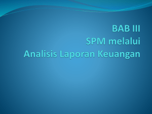 BAB III SPM melalui Analisis Laporan Keuangan