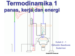 Termodinamika 1 panas, kerja dan energi