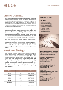 Markets Overview Investment Strategy