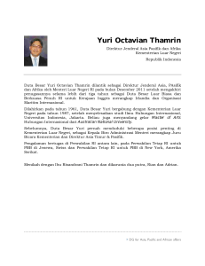 Yuri Octavian Thamrin - Kementerian Luar Negeri Republik Indonesia
