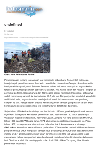 Status Sampah Laut Indonesia (PDF Available)