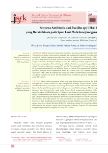 Senyawa Antibiotik dari Bacillus sp1(HA1)