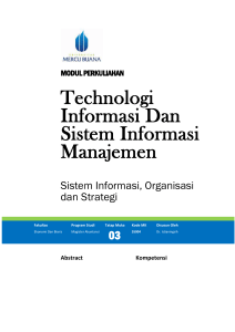 Modul Teknologi Informasi dan Sistem Informasi Manajemen [TM3].