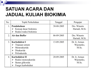 Karbohidrat II Reaksi monosakarida Ikatan