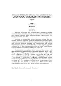 PENGARUH TEMPERATUR TERHADAP NILAI RESISTANSI