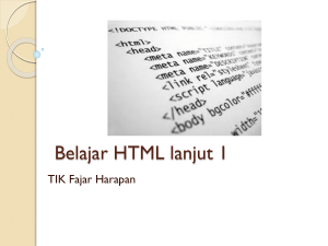 Belajar HTML lanjut