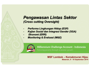 Pengawasan Lintas Sektor - Millennium Challenge Account