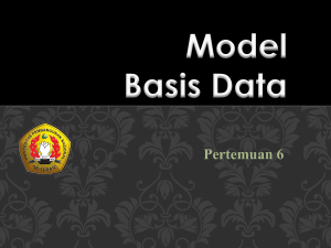 Model Basis Data Berorientasi Objek - E