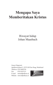 Mengapa Saya Memberitakan Kristus