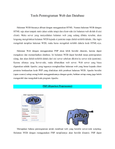 Tools Pemrograman Web dan Database