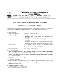 pengumuman lelang - LPSE Provinsi Jawa Barat