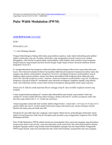 Pulse Width Modulation (PWM) : Karya Tulis Ilmiah : http