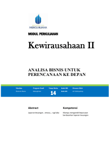 d. analisa kelayakan finansial