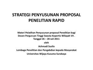 strategi penyusunan proposal penelitian rapid