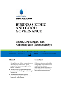 iii. tanggung jawab lingkungan dari bisnis: pendekatan peraturan