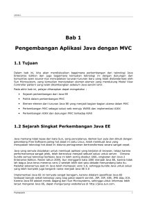 Bab 1 Pengembangan Aplikasi Java dengan MVC 1.1 Tujuan